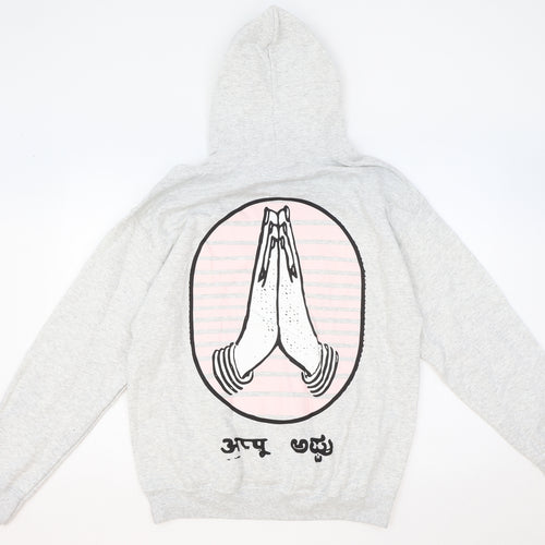 HNR LON Womens Grey Cotton Pullover Hoodie Size S Pullover