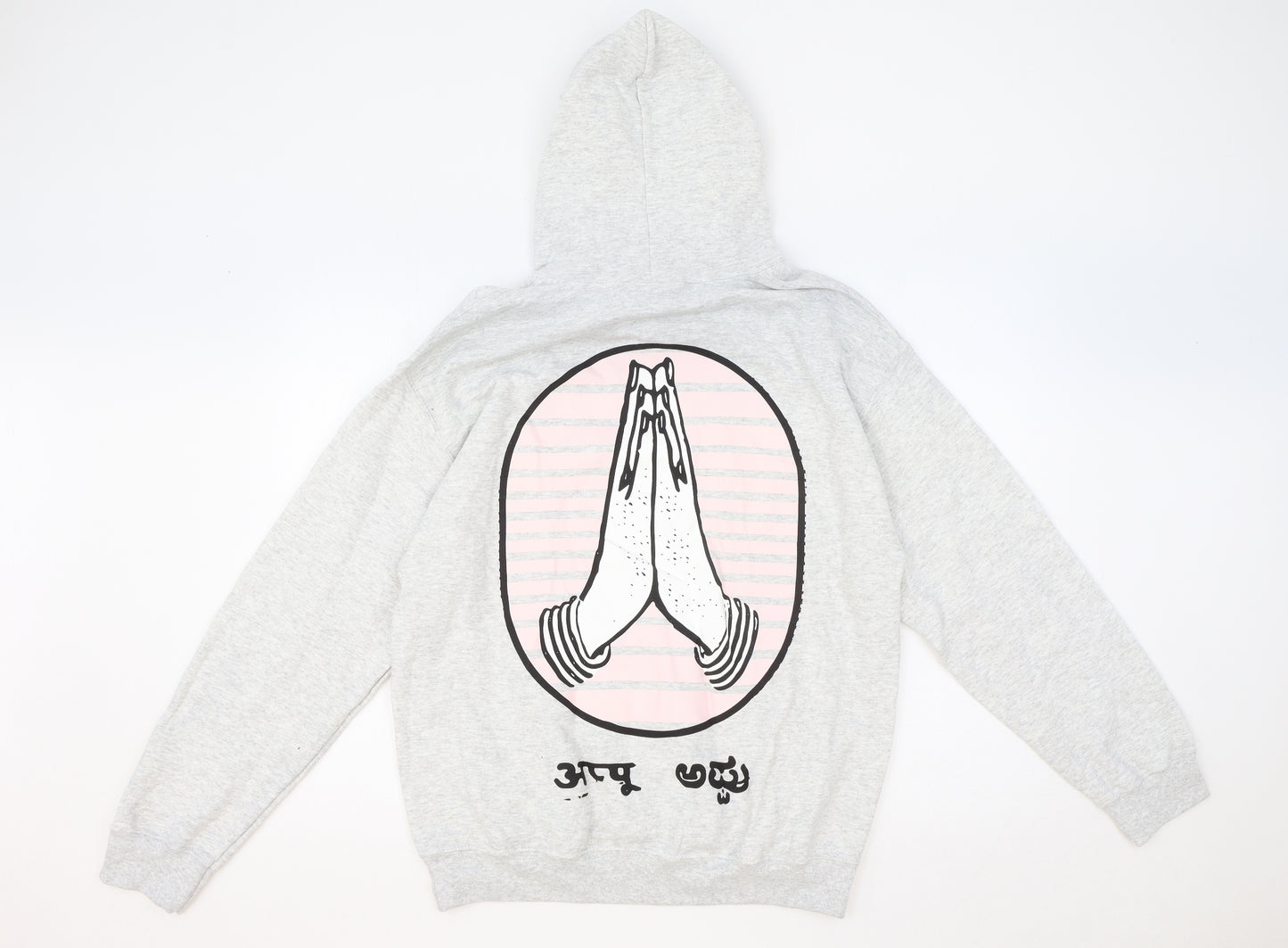 HNR LON Womens Grey Cotton Pullover Hoodie Size S Pullover