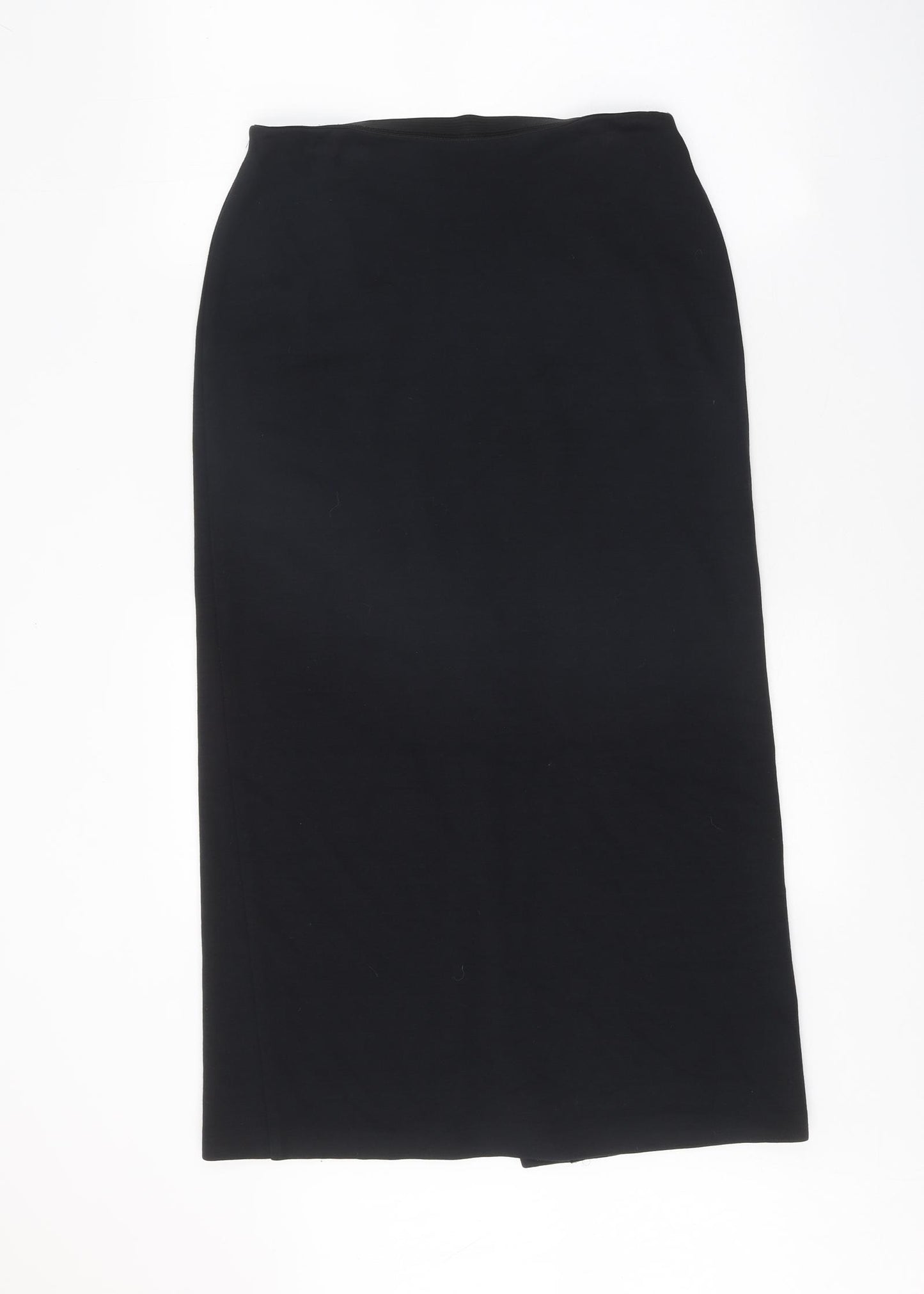 Marks and Spencer Womens Black Viscose Straight & Pencil Skirt Size 14