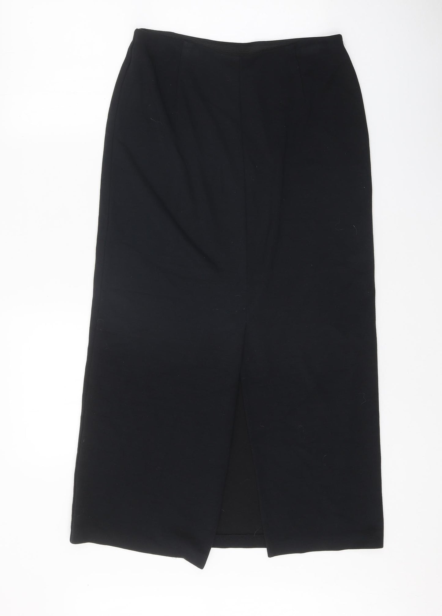 Marks and Spencer Womens Black Viscose Straight & Pencil Skirt Size 14
