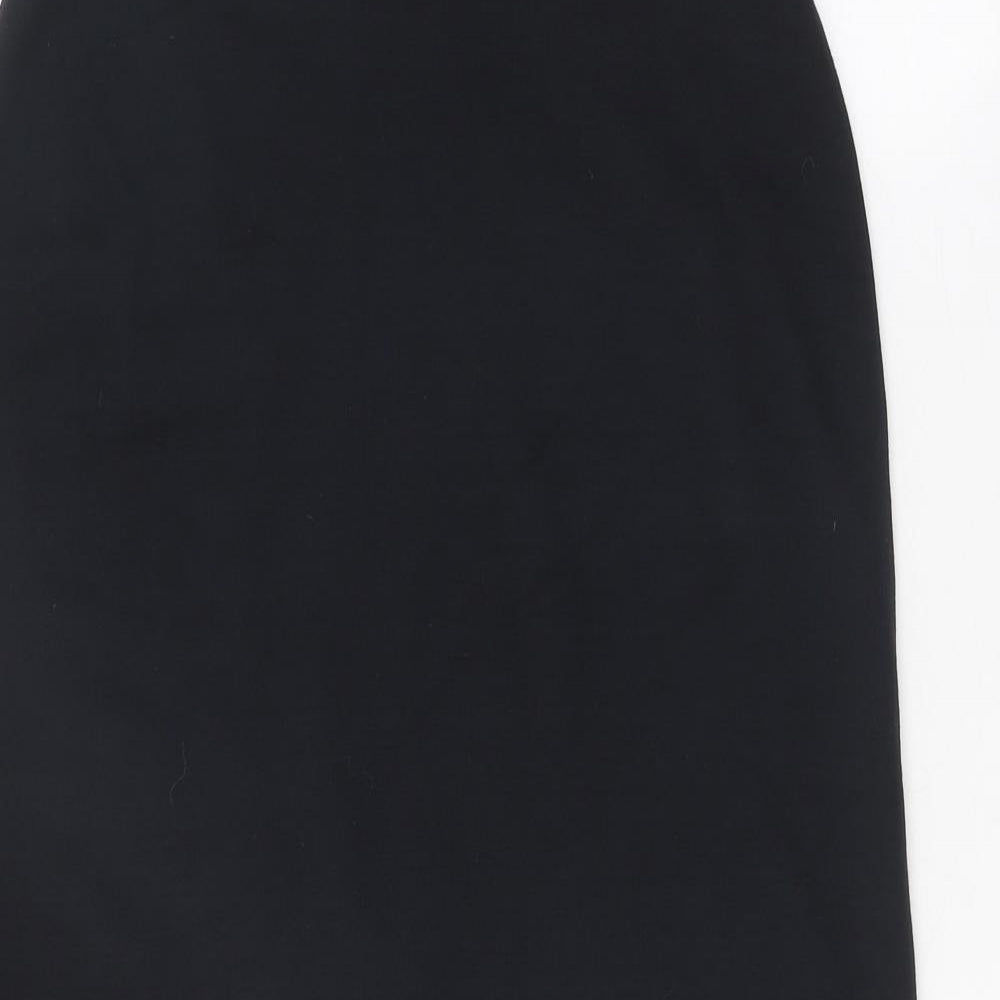 Marks and Spencer Womens Black Viscose Straight & Pencil Skirt Size 14