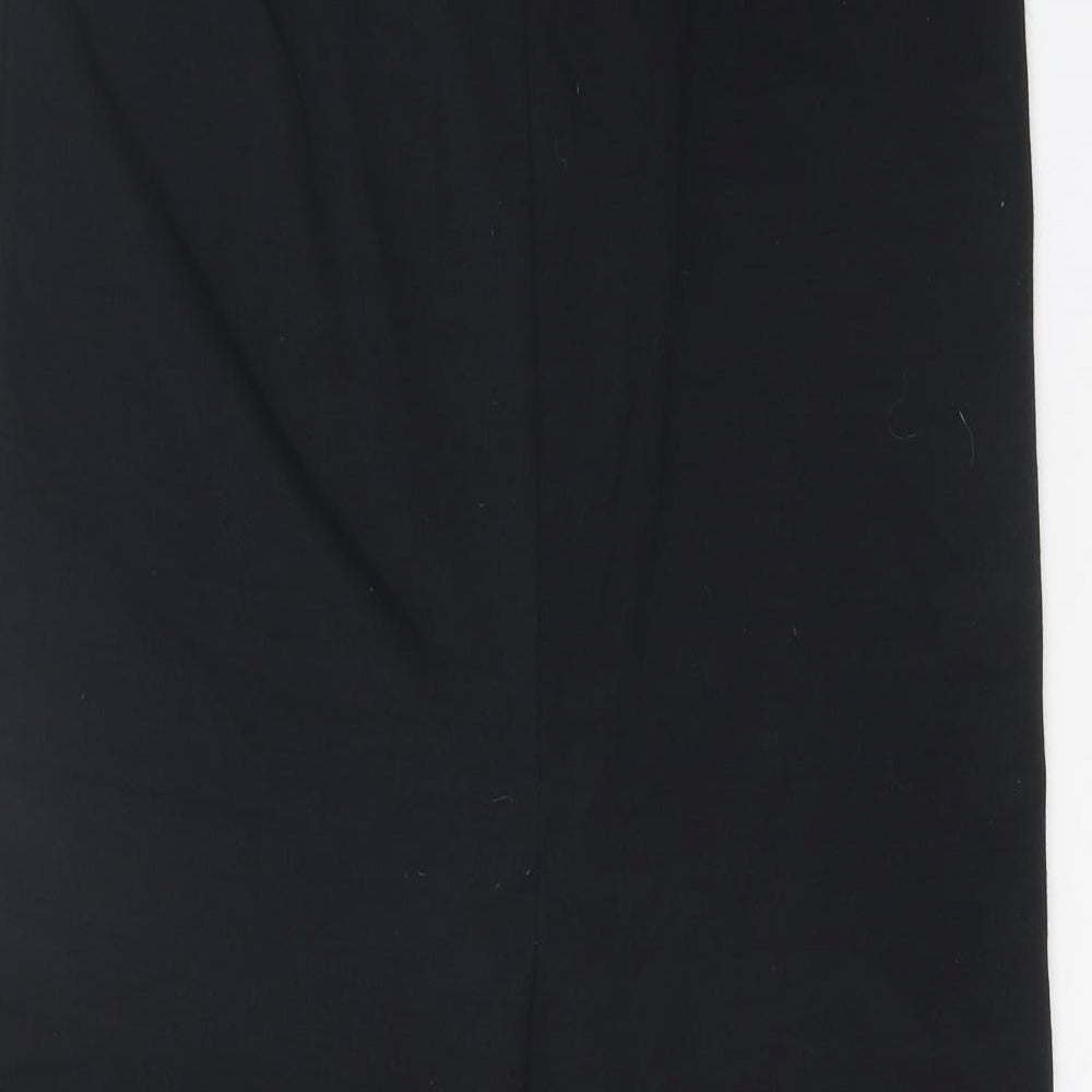 Marks and Spencer Womens Black Viscose Straight & Pencil Skirt Size 14