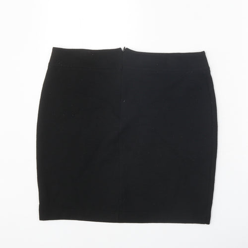 Gap Womens Black Polyester Straight & Pencil Skirt Size M Zip