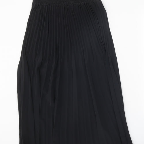 Primark Womens Black Polyester Pleated Skirt Size 8