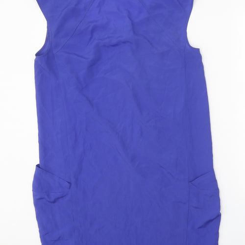F&F Womens Blue Polyester A-Line One Size Round Neck Pullover