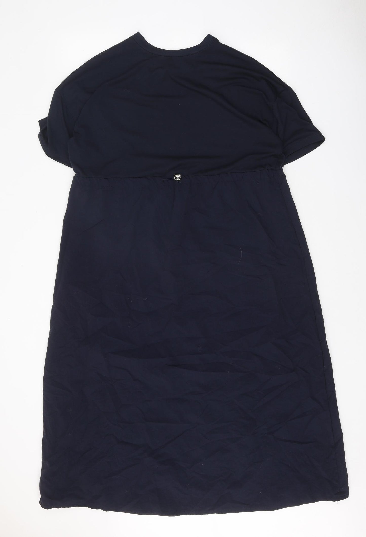 Primark Womens Blue Polyester Trapeze & Swing Size 12 Round Neck Drawstring
