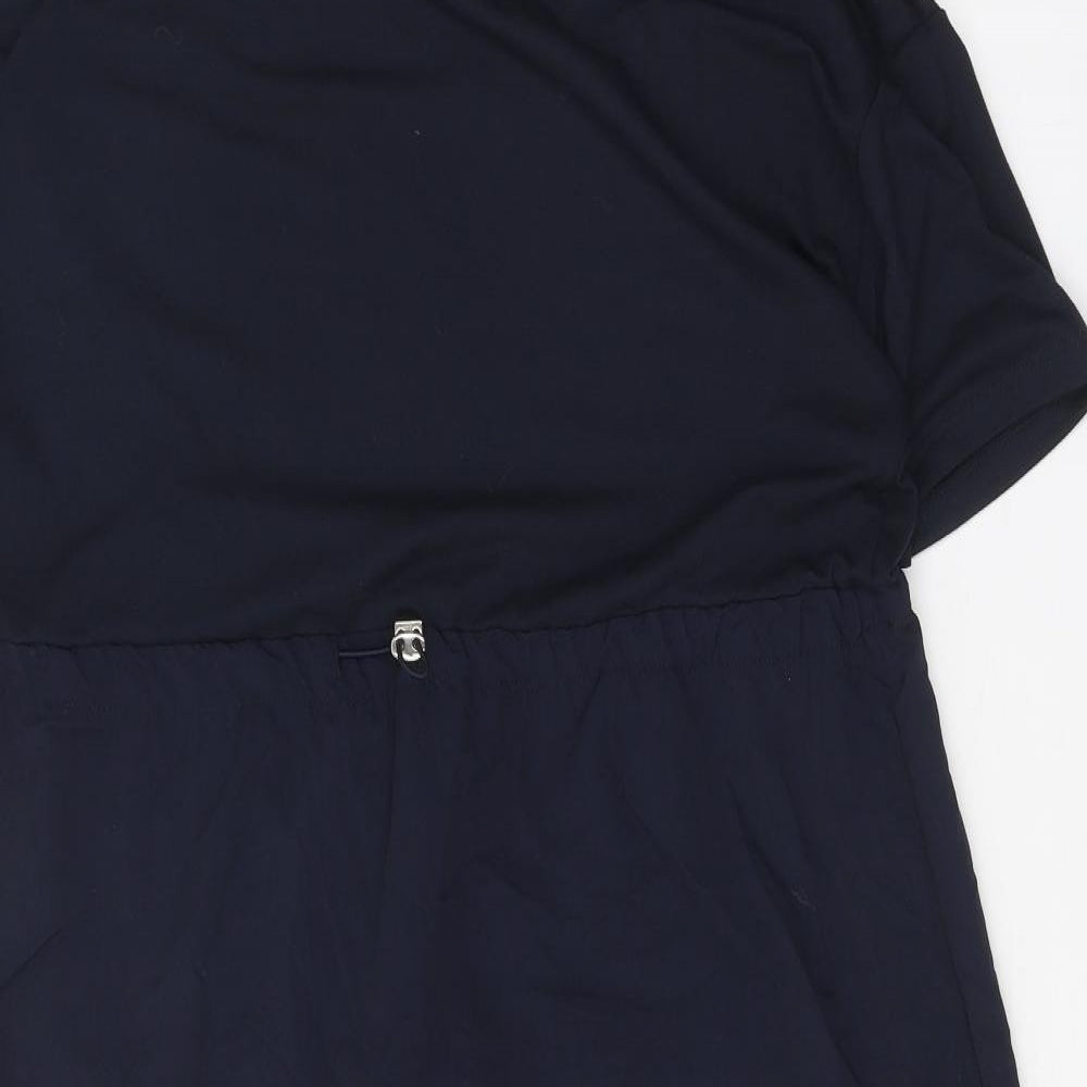 Primark Womens Blue Polyester Trapeze & Swing Size 12 Round Neck Drawstring