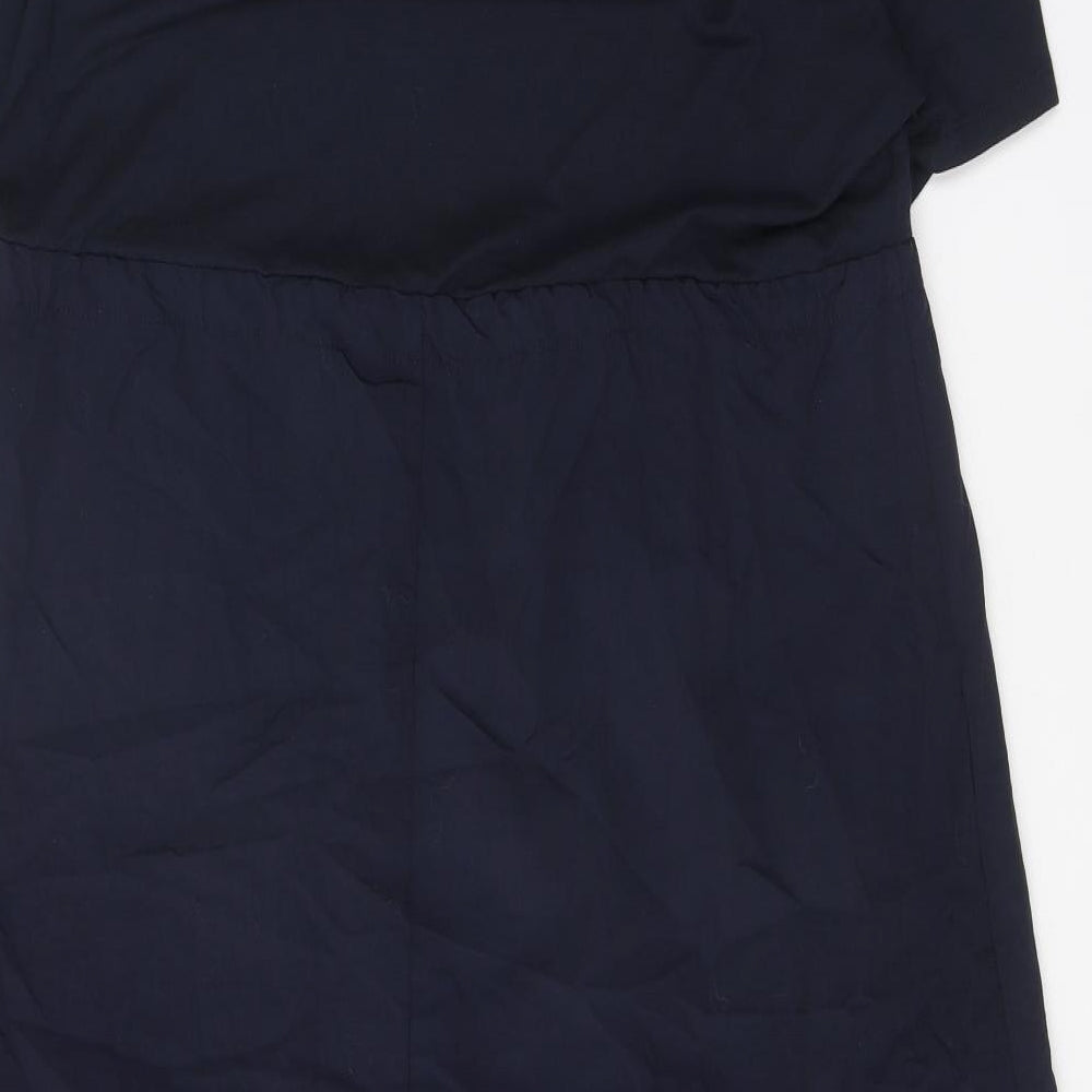 Primark Womens Blue Polyester Trapeze & Swing Size 12 Round Neck Drawstring