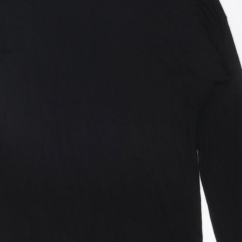 Boohoo Womens Black Polyester A-Line Size 10 Round Neck Pullover