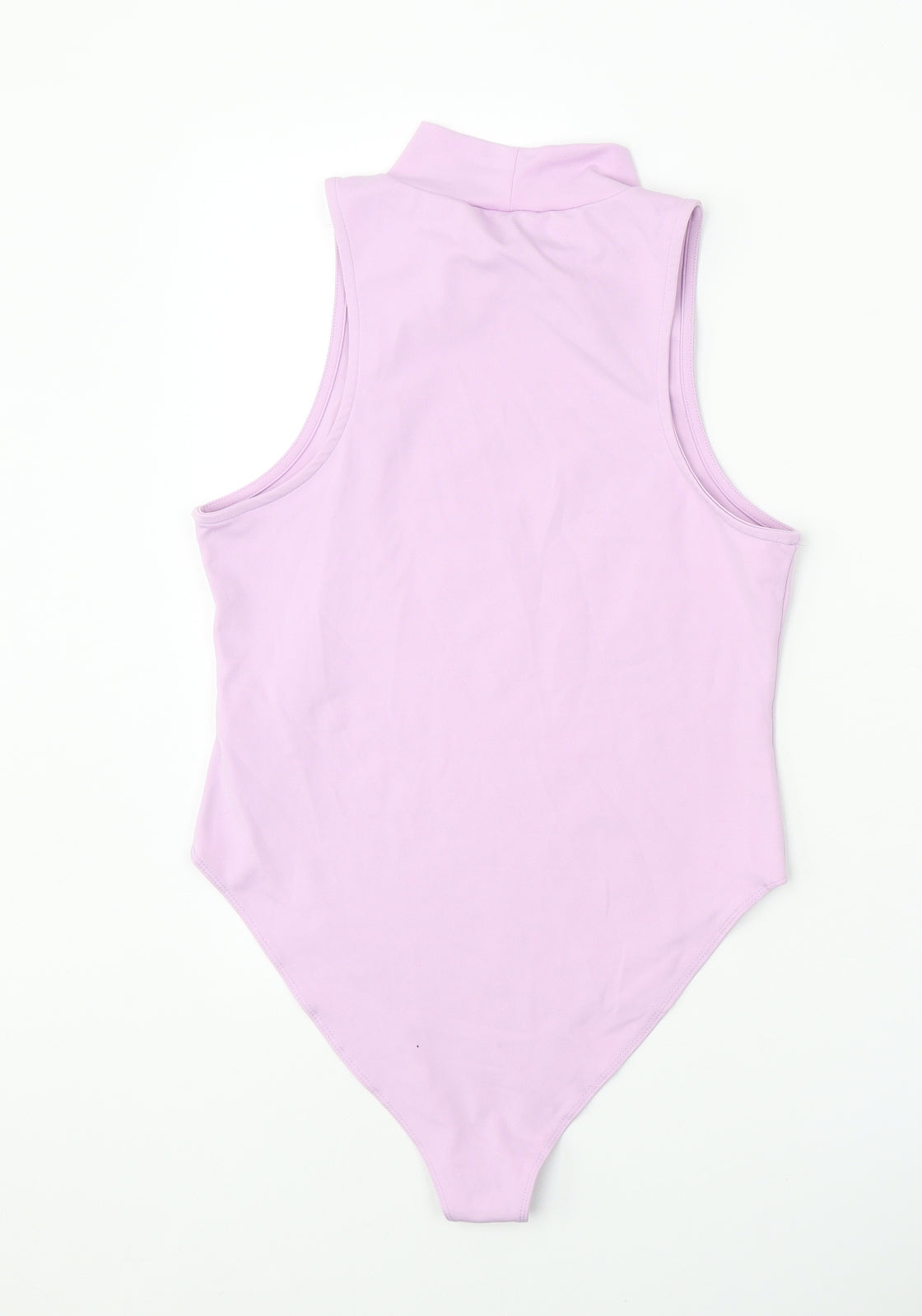 New Look Womens Purple Polyester Bodysuit One-Piece Size 14 Snap