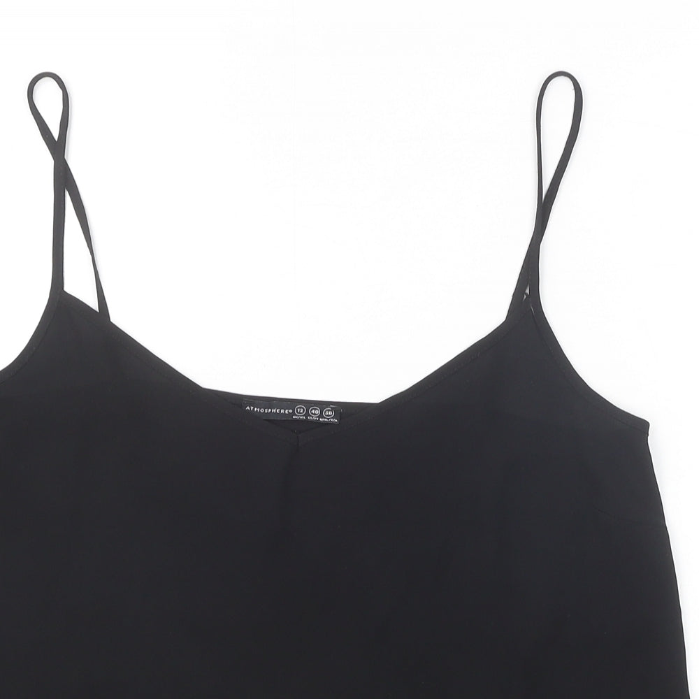 Primark Womens Black Polyester Camisole Tank Size 12 Scoop Neck