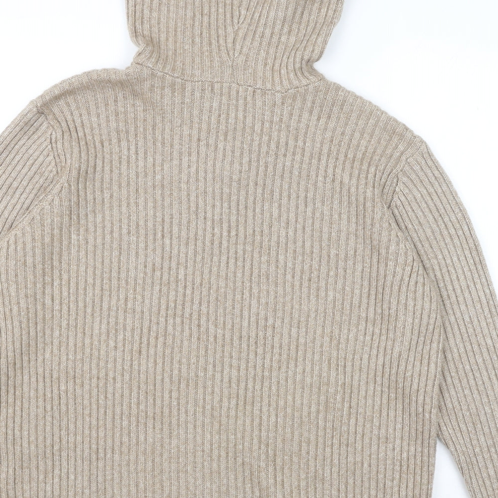 Marks and Spencer Womens Beige Round Neck Polyester Pullover Jumper Size XL