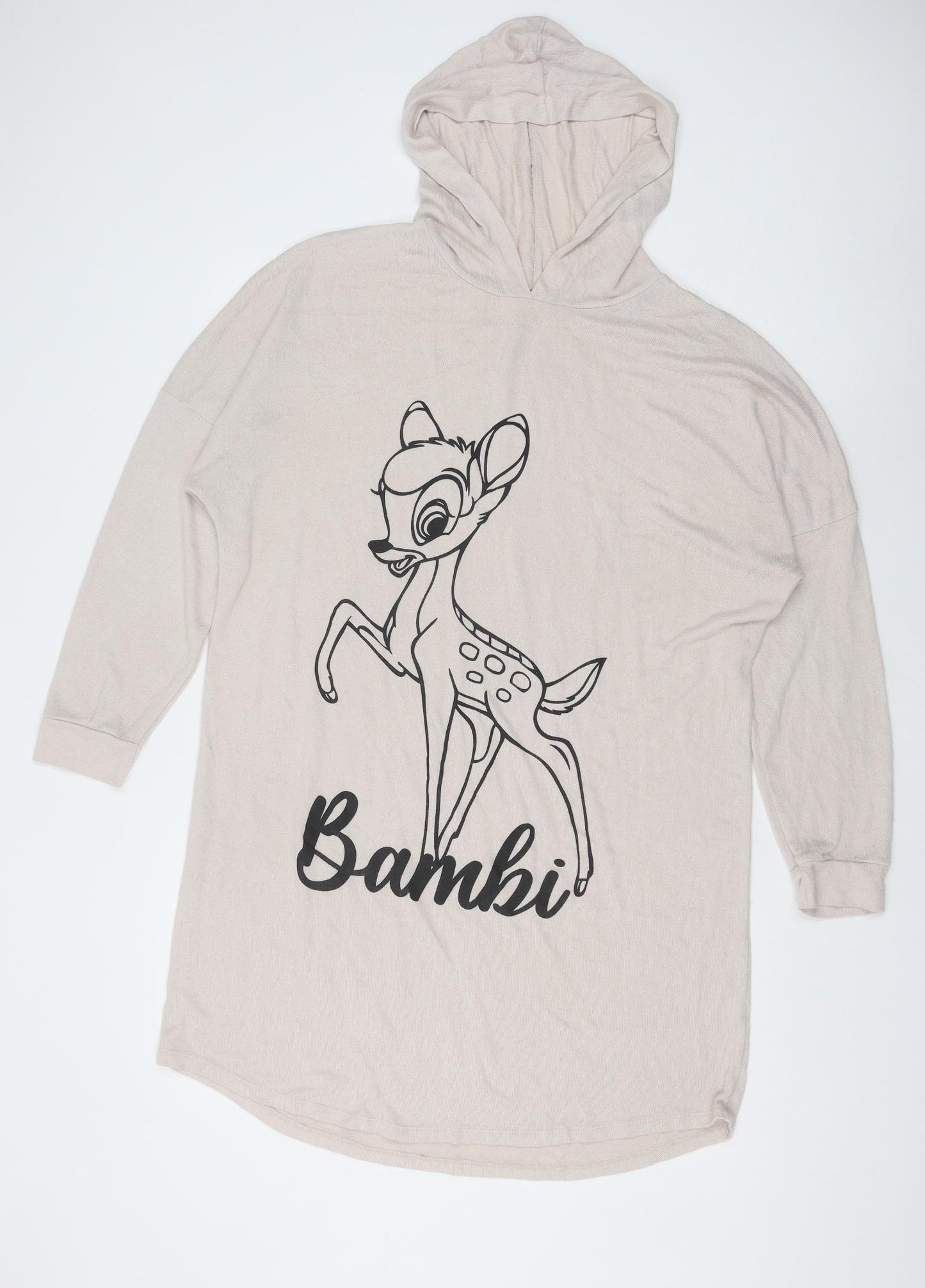 Primark Womens Beige Round Neck Polyester Pullover Jumper Size L - Bambi