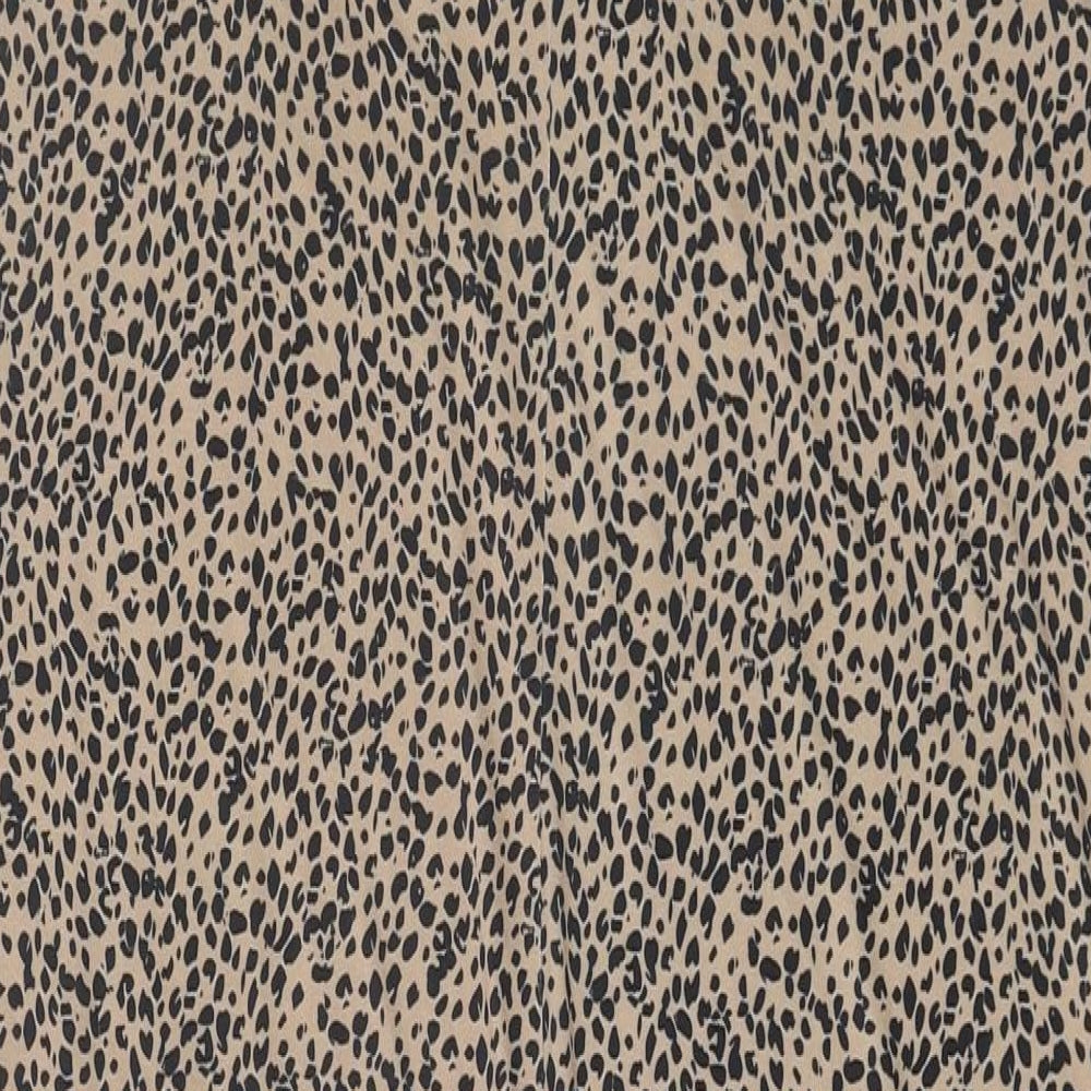 eseOese Womens Brown Geometric Polyester Slip Dress Size S V-Neck Pullover