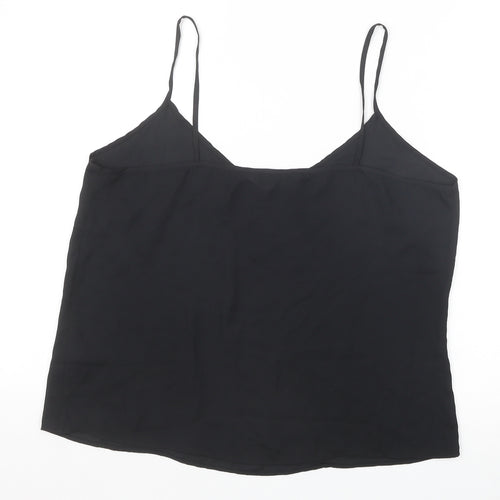 F&F Womens Black Polyester Camisole Tank Size 14 V-Neck