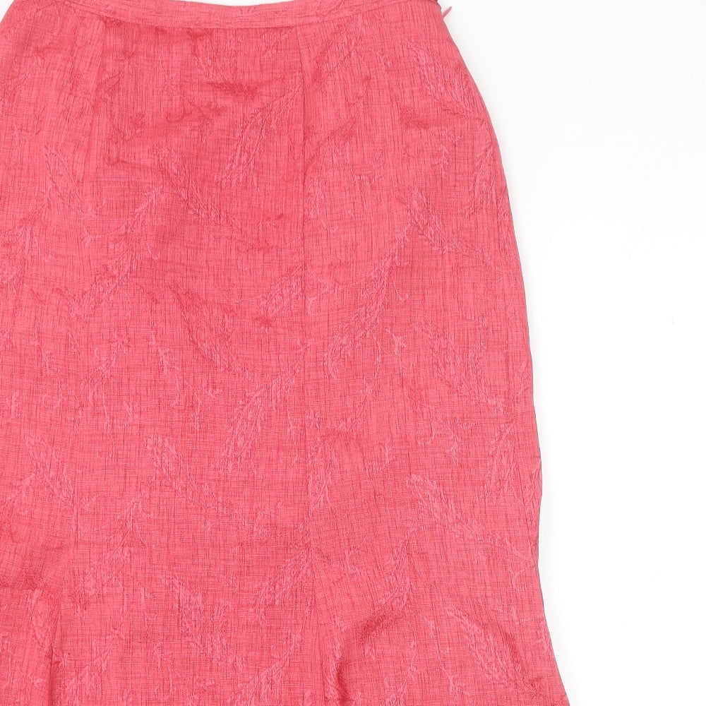 Eastex Womens Red Polyester Trumpet Skirt Size 12 Zip