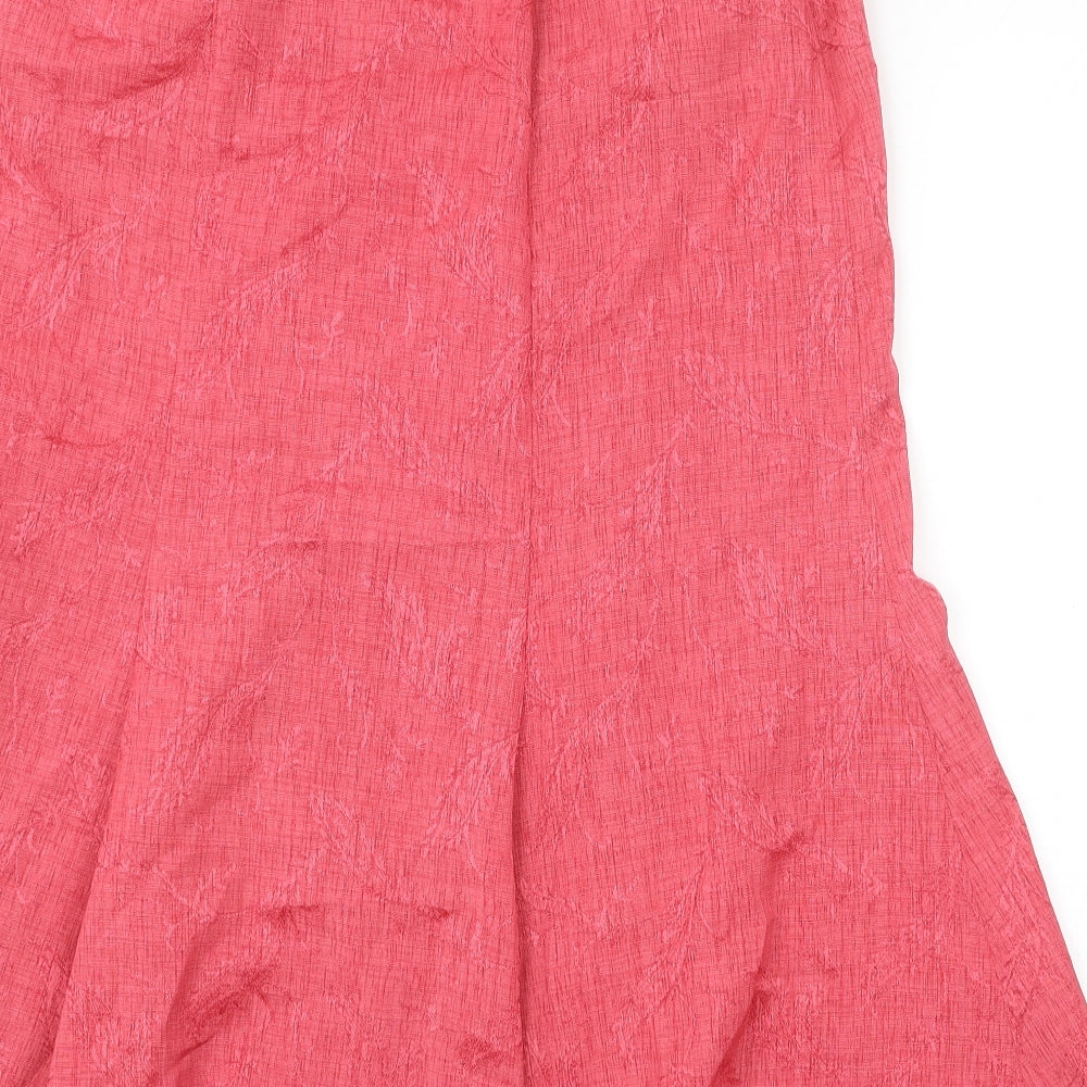 Eastex Womens Red Polyester Trumpet Skirt Size 12 Zip