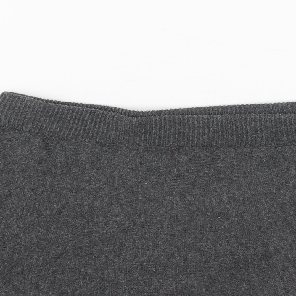 Primark Girls Grey Geometric Polyester Swing Skirt Size 7-8 Years Regular Pull On - Star Pattern