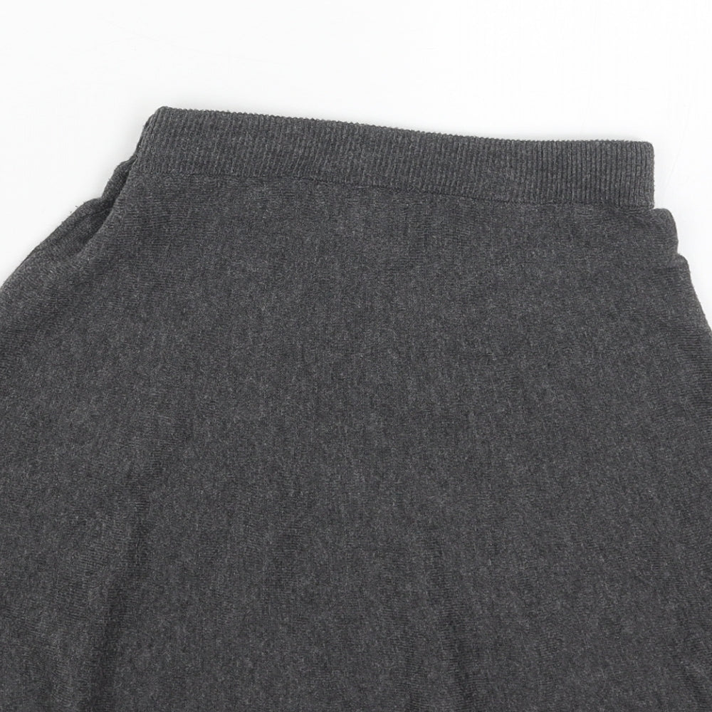 Primark Girls Grey Geometric Polyester Swing Skirt Size 7-8 Years Regular Pull On - Star Pattern
