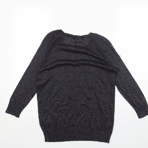 Gap Womens Blue Round Neck Cotton Pullover Jumper Size S
