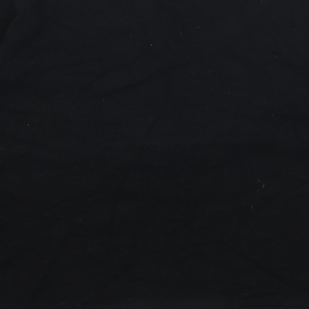 Per Una Womens Black Cotton Basic T-Shirt Size 14 Round Neck