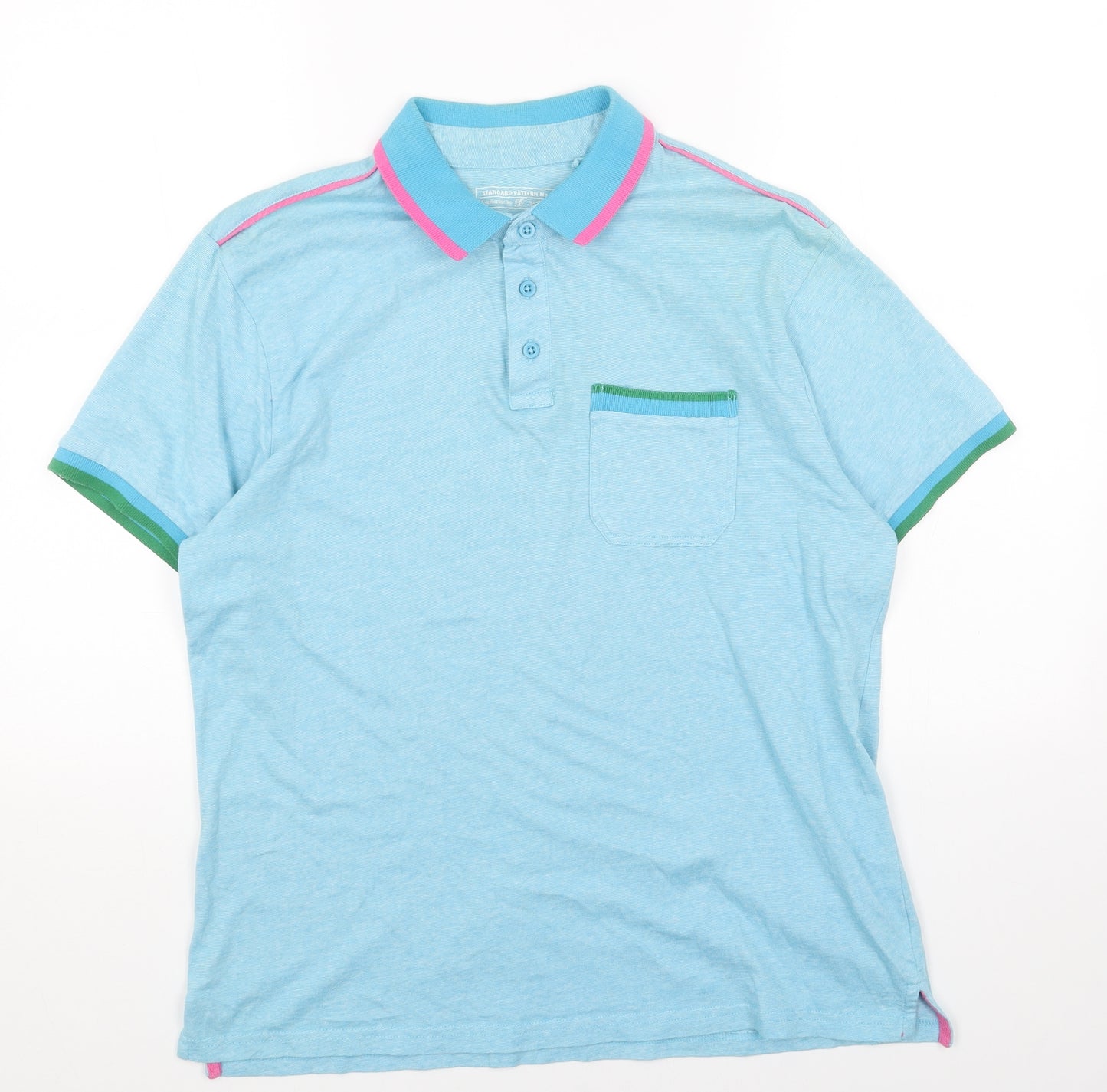 New Look Womens Black Cotton Basic Polo Size L Collared