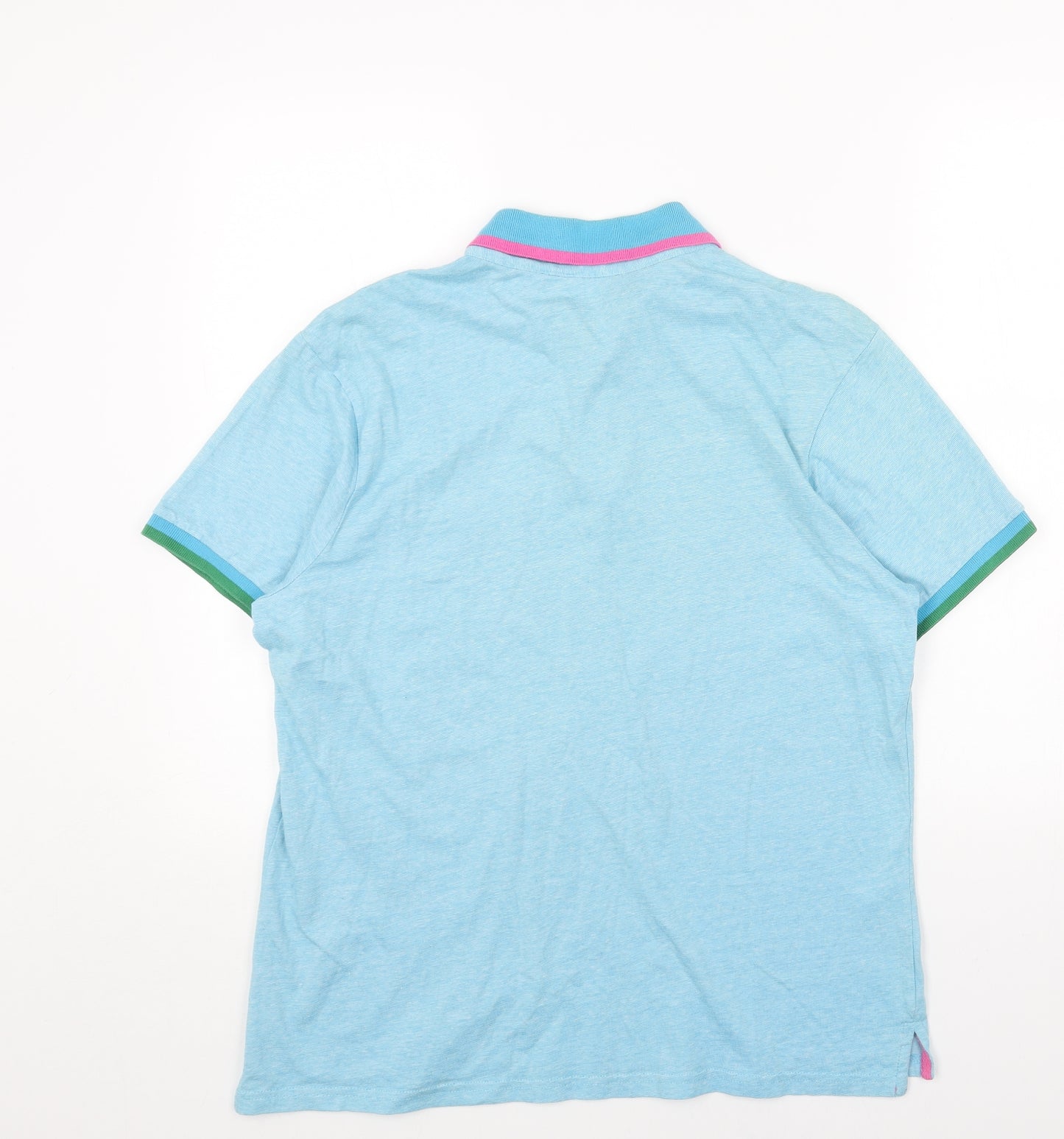 New Look Womens Black Cotton Basic Polo Size L Collared