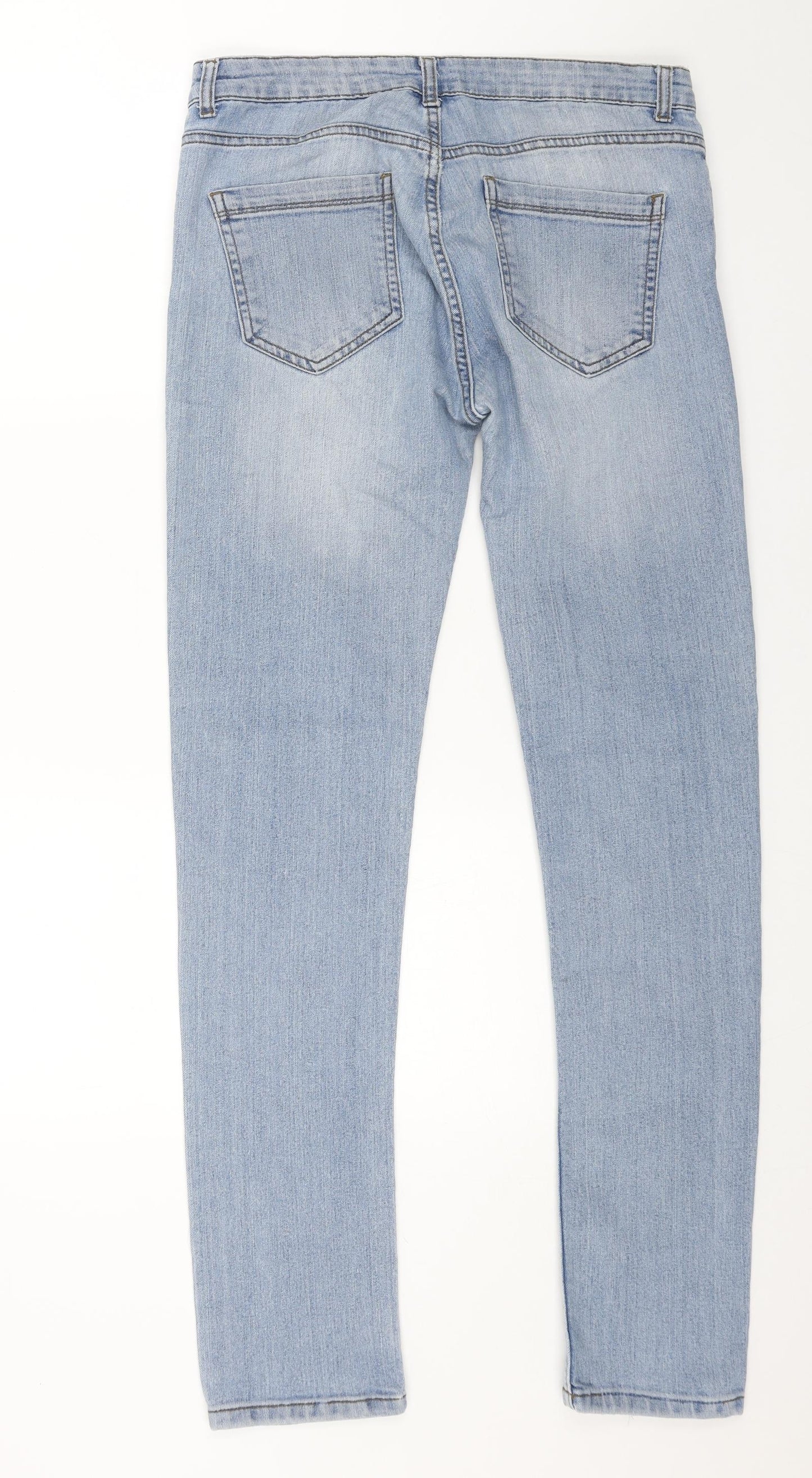 Denim & Co. Mens Blue Cotton Skinny Jeans Size 32 in L34 in Regular Button