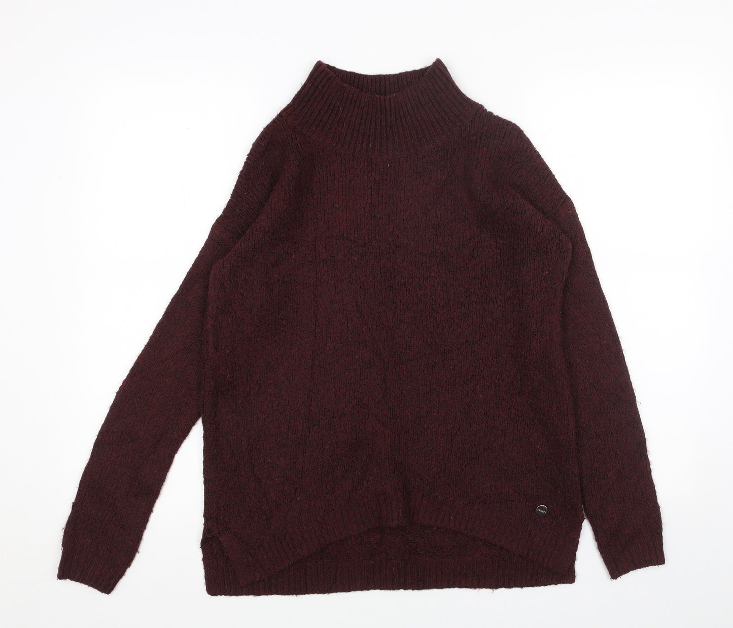 Only Womens Red High Neck Acrylic Pullover Jumper Size S