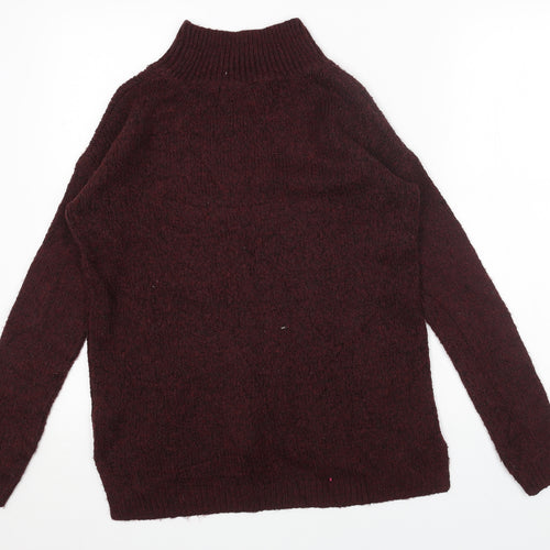 Only Womens Red High Neck Acrylic Pullover Jumper Size S