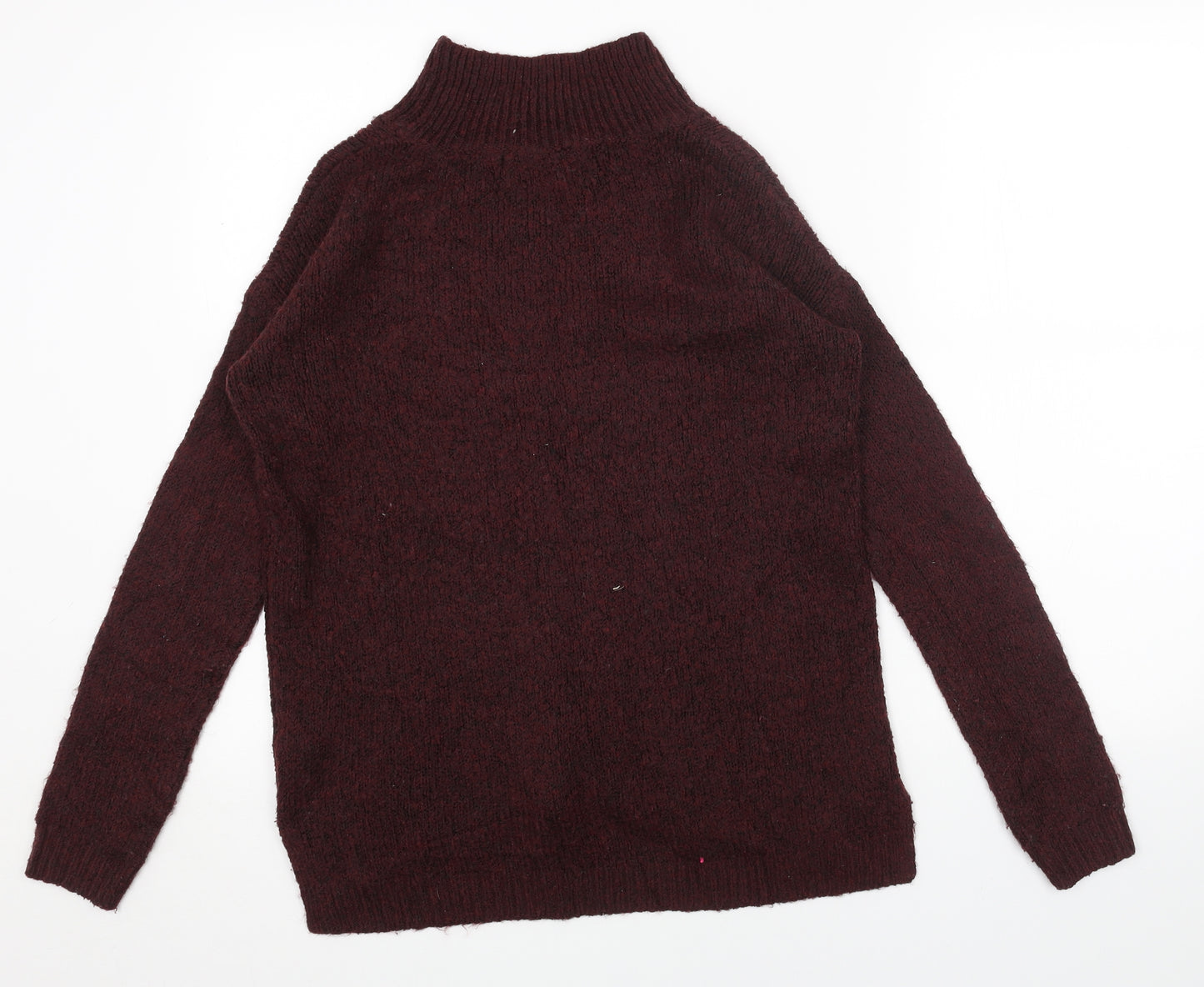 Only Womens Red High Neck Acrylic Pullover Jumper Size S