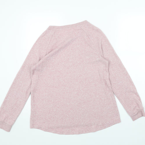 Primark Womens Pink Round Neck Polyester Pullover Jumper Size S