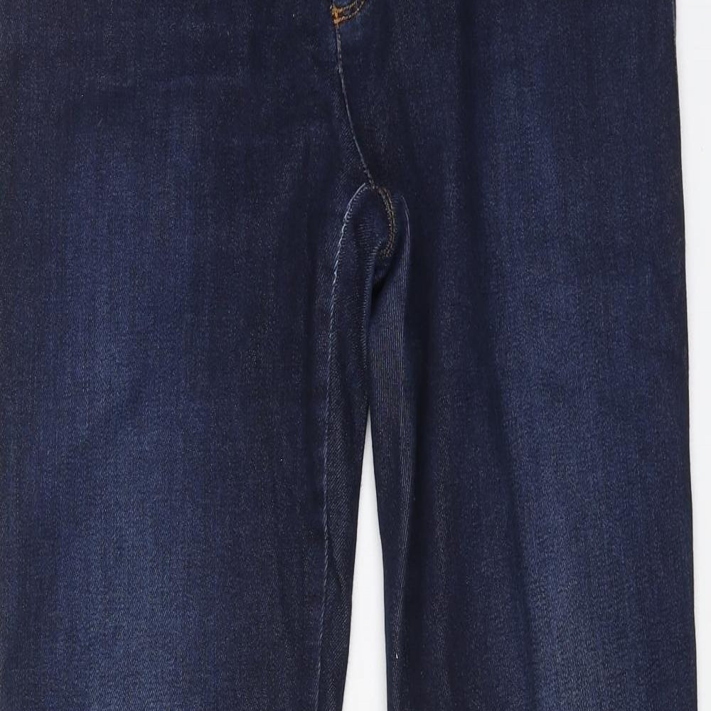 ARMANI Womens Blue Cotton Skinny Jeans Size 34 in L30 in Regular Button
