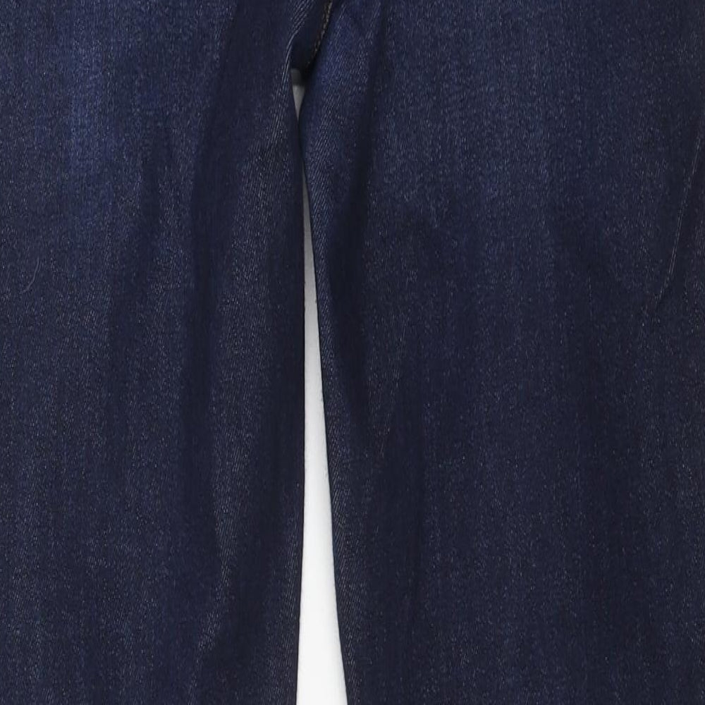 ARMANI Womens Blue Cotton Skinny Jeans Size 34 in L30 in Regular Button