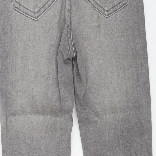 Denim & Co. Womens Grey Cotton Skinny Jeans Size 8 L25 in Regular Button