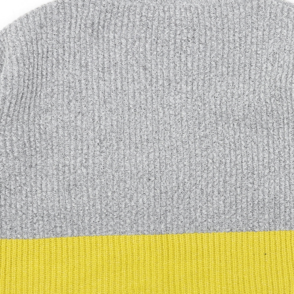 Primark Womens Grey Round Neck Acrylic Pullover Jumper Size M