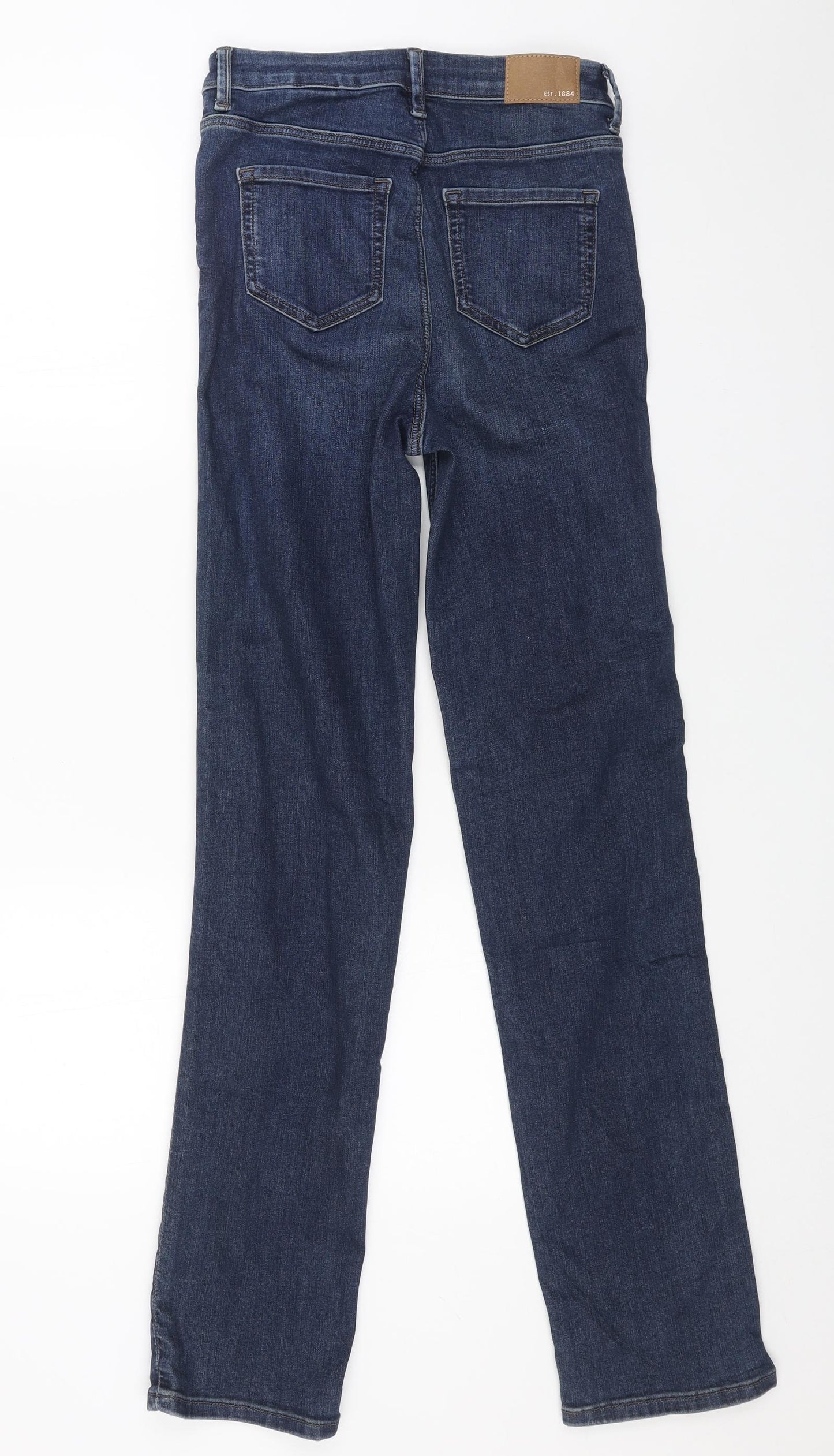 Marks and Spencer Womens Blue Cotton Skinny Jeans Size 8 L31 in Regular Button
