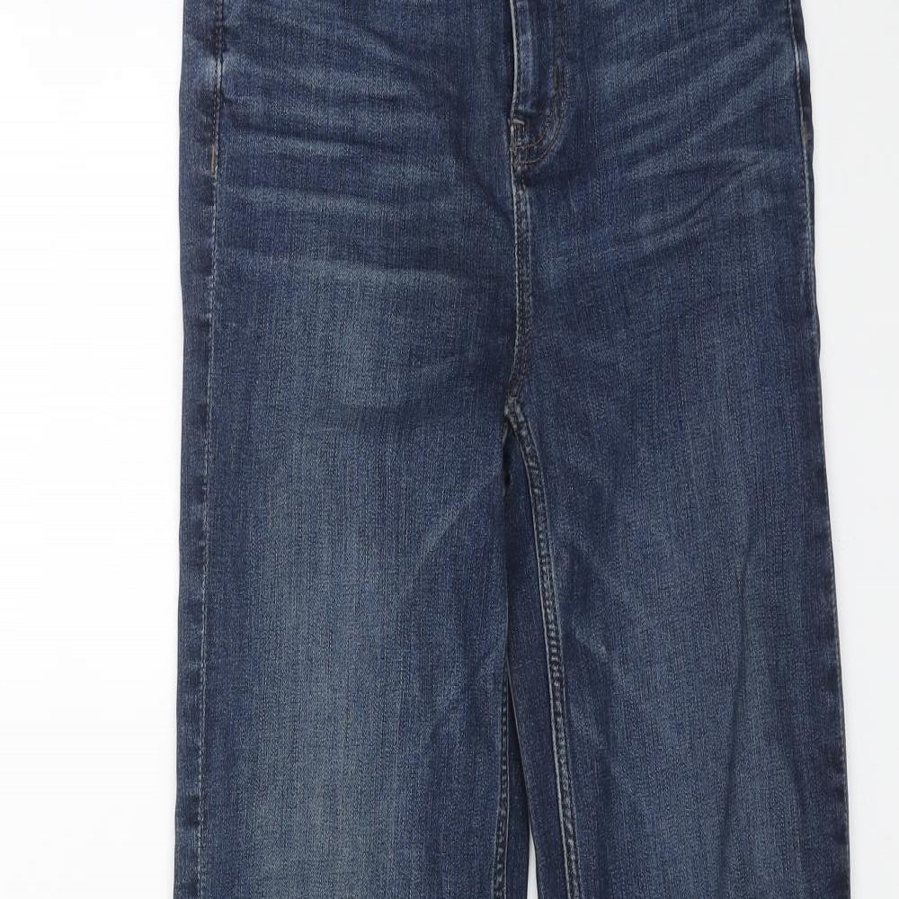 Marks and Spencer Womens Blue Cotton Skinny Jeans Size 8 L31 in Regular Button