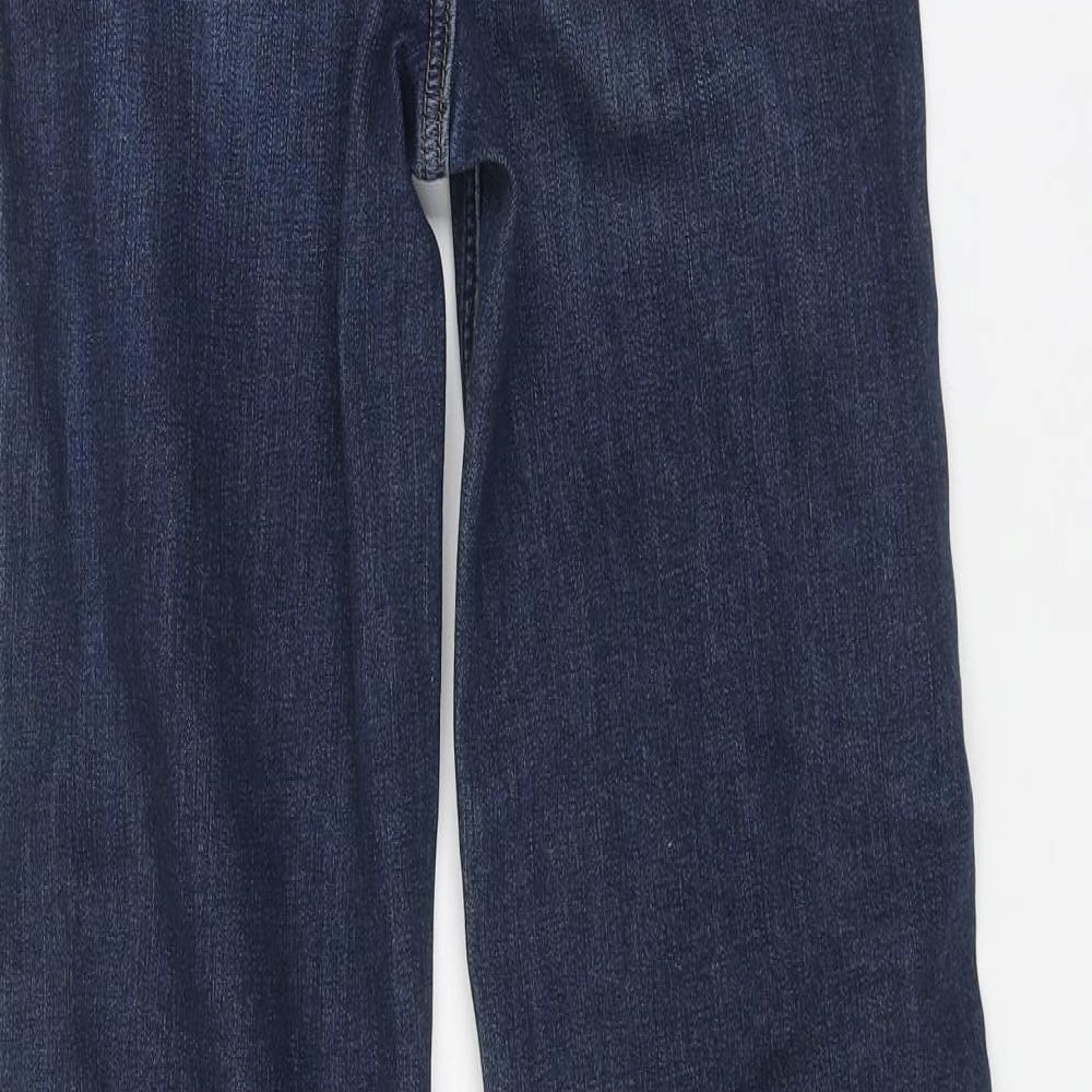 Marks and Spencer Womens Blue Cotton Skinny Jeans Size 8 L31 in Regular Button