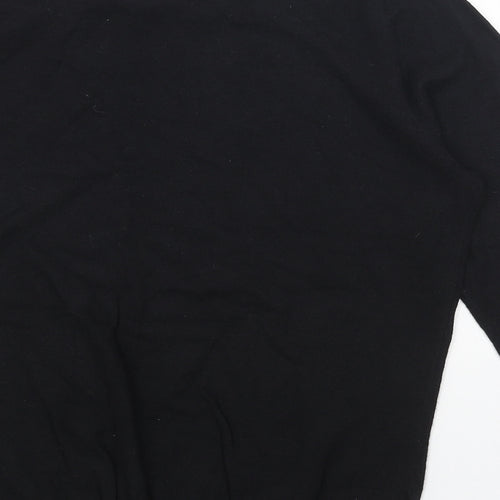 NEXT Womens Black Boat Neck Acrylic Pullover Jumper Size 12