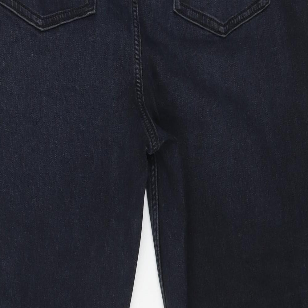 Marks and Spencer Womens Blue Cotton Skinny Jeans Size 16 L24 in Regular Button