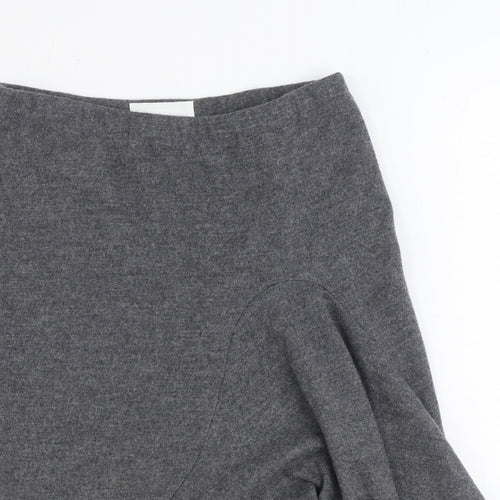 NICOLE FARHI Womens Grey Wool Trumpet Skirt Size S