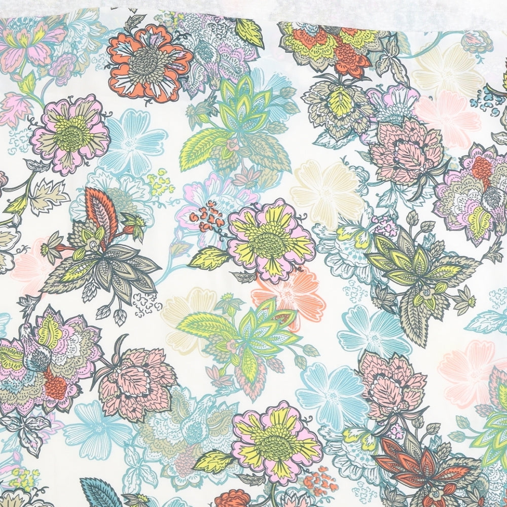 NEXT Womens Multicoloured Floral Polyester Basic T-Shirt Size 20 Round Neck