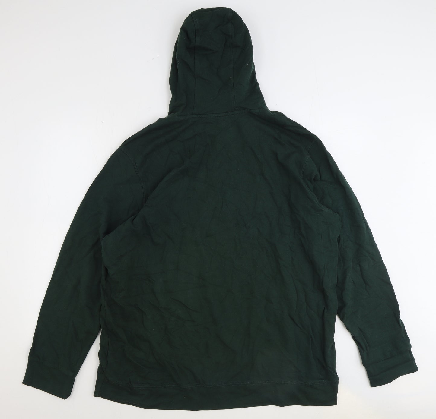 F&F Mens Green Cotton Pullover Hoodie Size 2XL