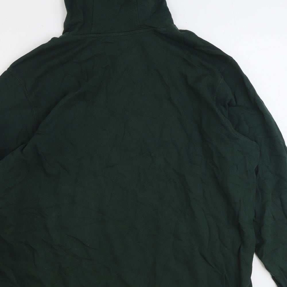 F&F Mens Green Cotton Pullover Hoodie Size 2XL