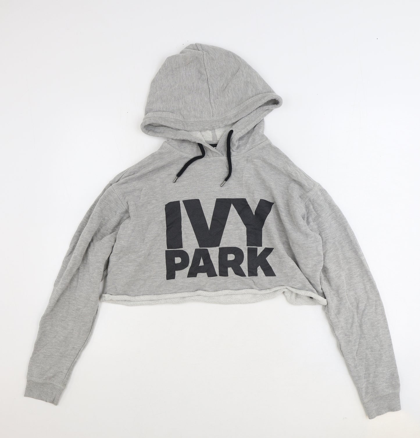 IVY PARK Womens Grey Cotton Pullover Hoodie Size S Pullover - Cropped