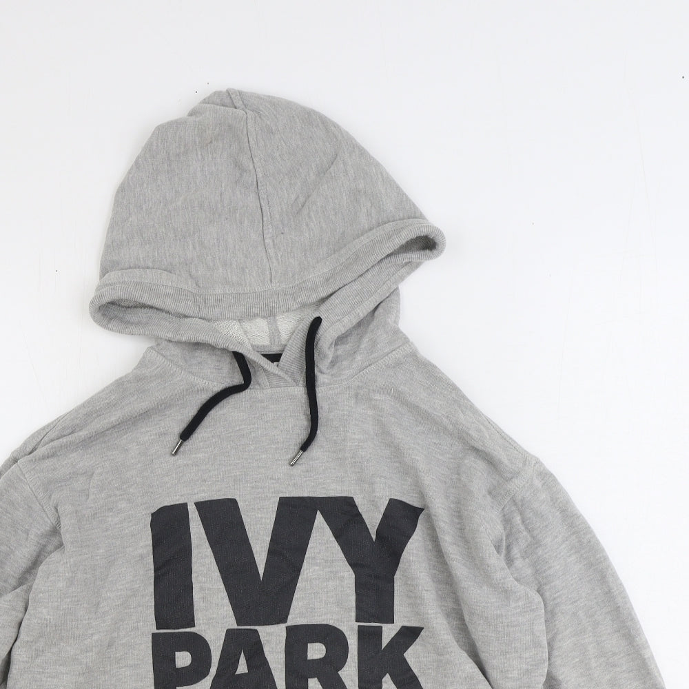 IVY PARK Womens Grey Cotton Pullover Hoodie Size S Pullover - Cropped