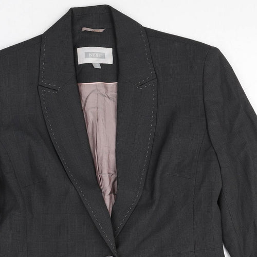 NEXT Womens Grey Polyester Jacket Blazer Size 10