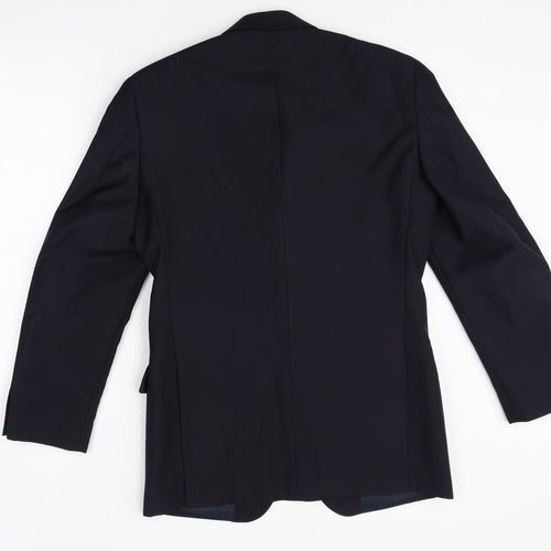 Scott & Taylor Mens Black Wool Jacket Blazer Size 38 Regular