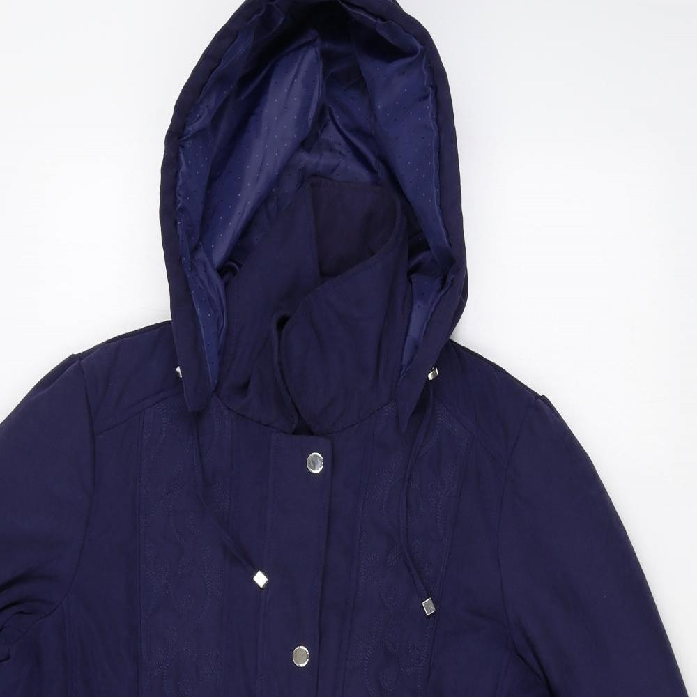 Bonmarché Womens Blue Jacket Size 14 Zip